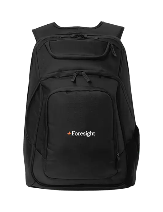 Executive Black Laptop Backpack w/Foresight Logo