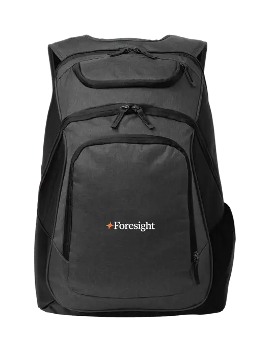 Executive Graphite Heather/Black Laptop Backpack w/Foresight Logo