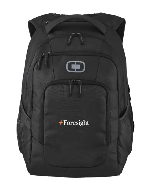 OGIO Black Logan Laptop Backpack
 w/Foresight Logo