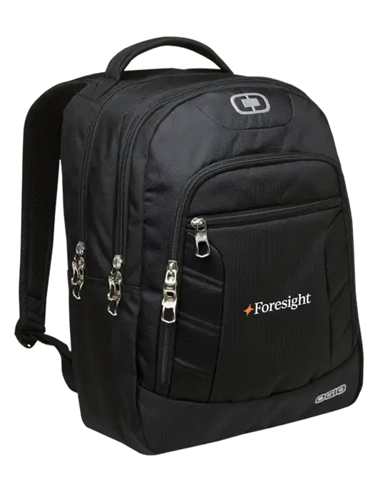 OGIO Black/Silver Colton Laptop Backpack
 w/Foresight Logo