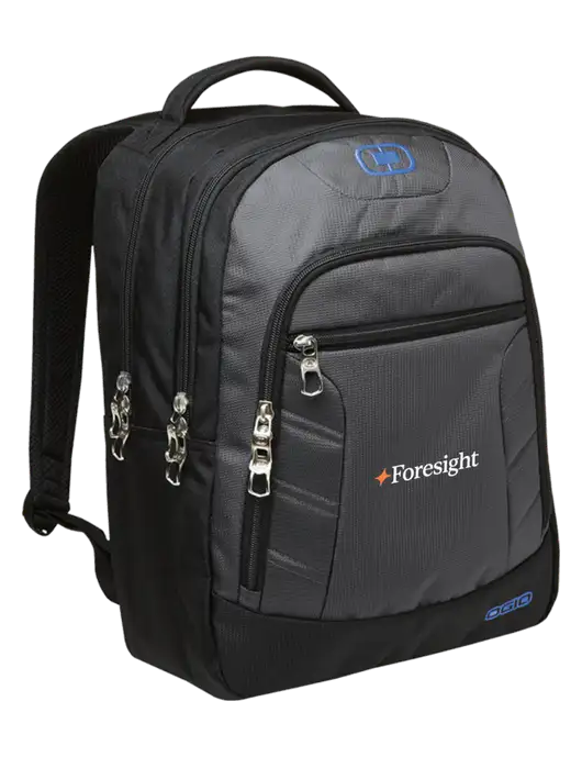 OGIO Dark Grey/Royal Blue Colton Laptop Backpack  w/Foresight Logo