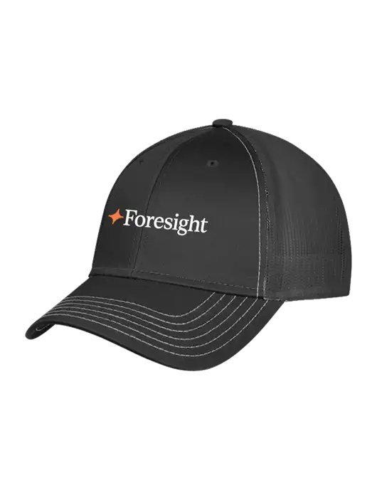 Charcoal Grey Mesh Trucker Cap Snap Back w/Foresight Logo
