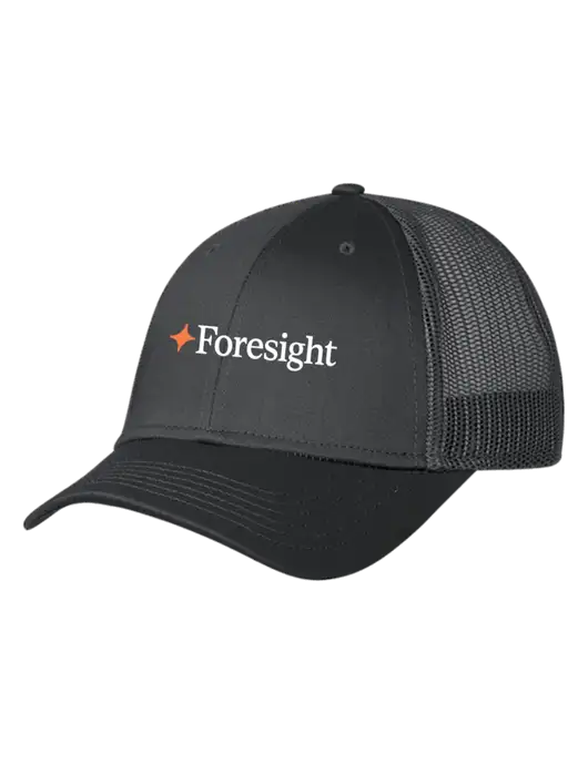 Charcoal Mesh Trucker Cap Snap Back w/Foresight Logo