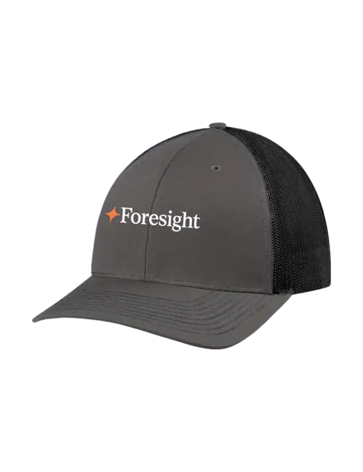 Richardson Adjustable Snapback Original 112 Trucker Cap Dark Grey w/Black Mesh w/Foresight Logo