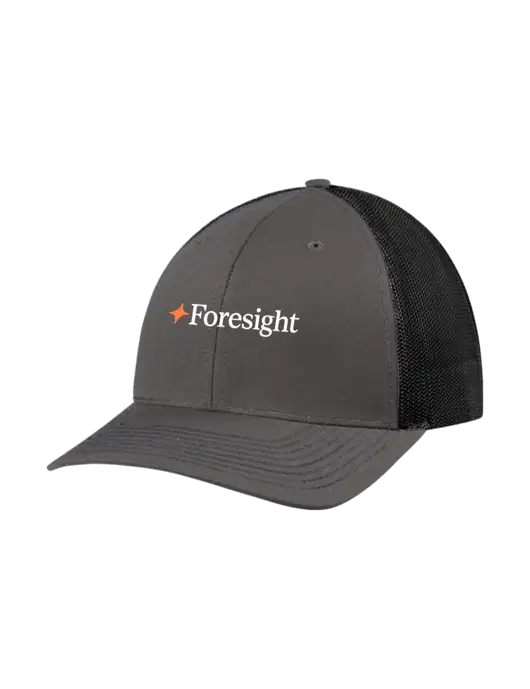 Richardson Adjustable Snapback Original 112 Trucker Cap Dark Grey w/Black Mesh w/Foresight Logo