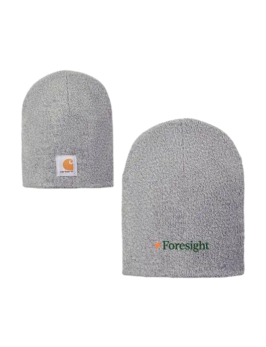 Carhartt Light Grey Heather Acrylic Knit Hat w/Foresight Logo