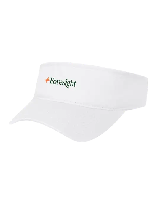 White Cap Visor w/Foresight Logo