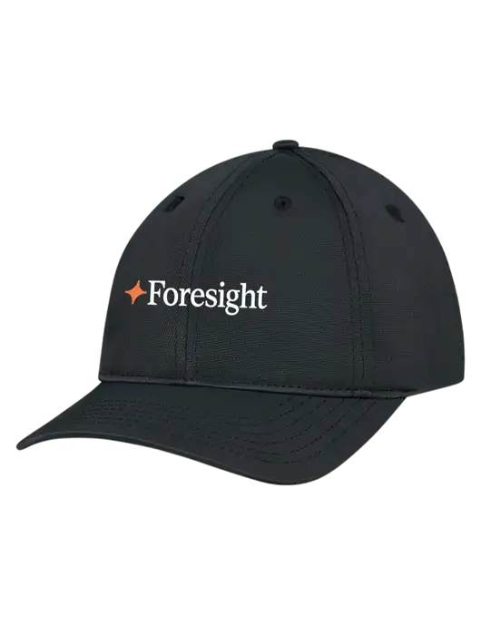 Black Nylon Twill Performance Cap w/Foresight Logo