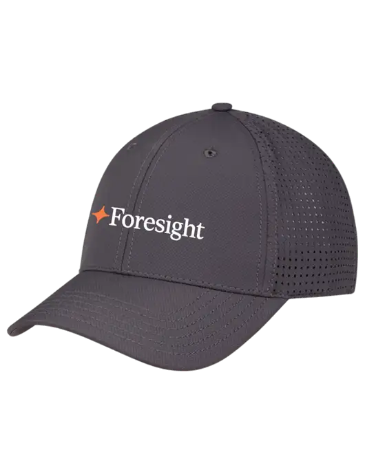 Charcoal Performance Stretchable Cap Hook & Loop w/Foresight Logo
