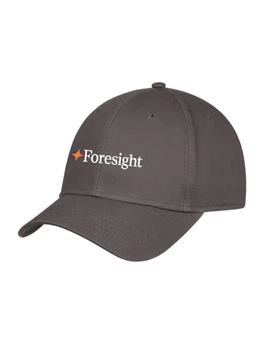 Charcoal Structured Cap Hook & Loop w/Foresight Logo