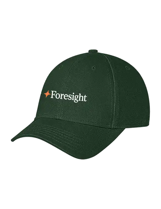 Dark Green Structured Soft Snap Closure Hook & Loop Cap w/Foresight Logo