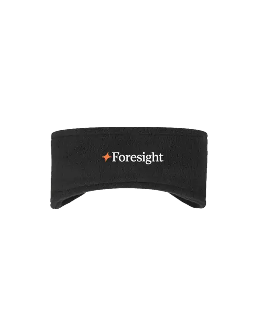 Black Stretch Fleece Headband w/Foresight Logo