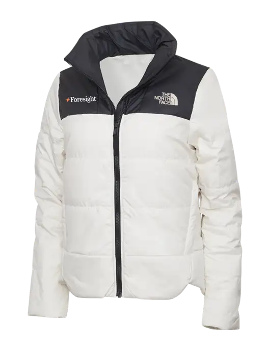 North Face Womens Vintage White Everyday Insulated Jacket w/Foresight Logo