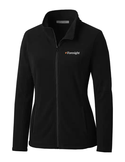 Black Womens Microfleece Jacket w/Foresight Logo