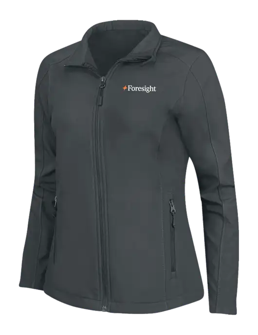 Charcoal Grey Womens Core Soft Shell Jacket w/Foresight Logo