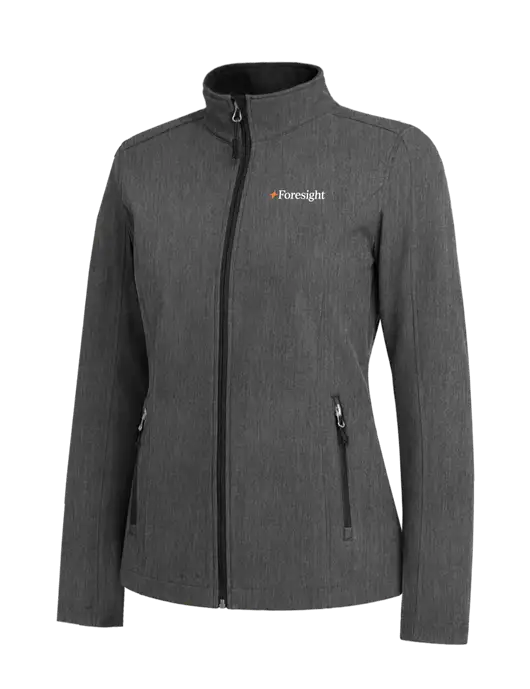 Medium Grey Heather Womens Core Soft Shell Jacket w/Foresight Logo