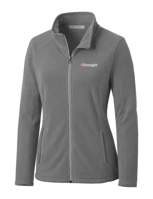 Medium Grey Womens Microfleece Jacket w/Foresight Logo