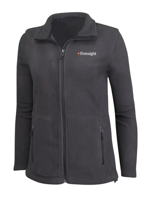 Womens Fleece Dark Grey Jacket w/Foresight Logo