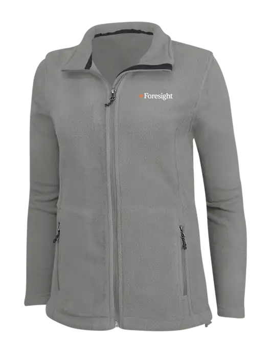 Womens Medium Grey Fleece Jacket w/Foresight Logo